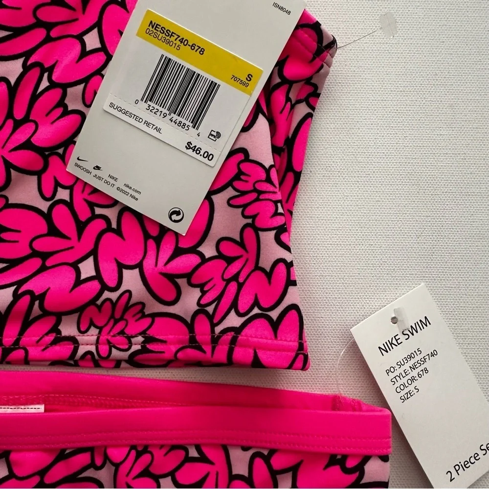 Nike Hot Pink Logo Tankini Set Size S Girls